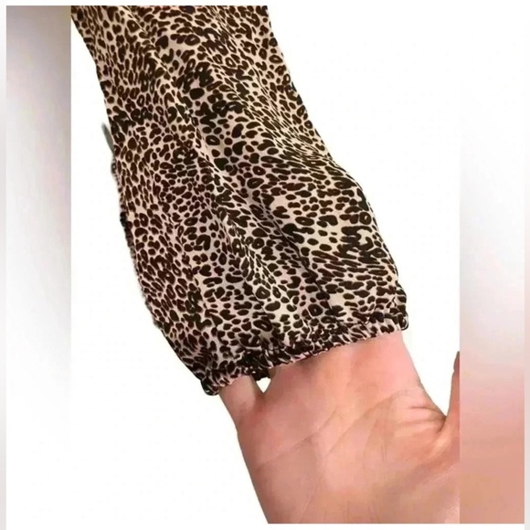 Flynn Skye Maiden Mini Long Sleeve Dress Leopard Print Black and Brown - Picture 6 of 12